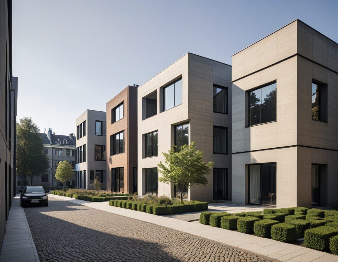 Modern Utopia Cityscape with Classic Architecture