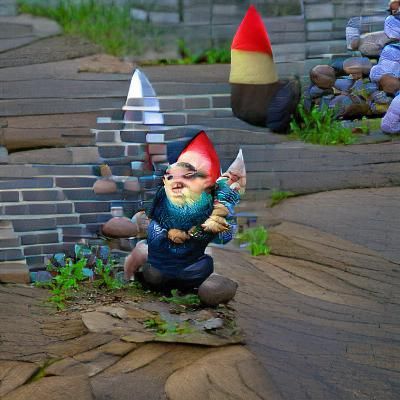 Stylized Gnome Character in Digital Art