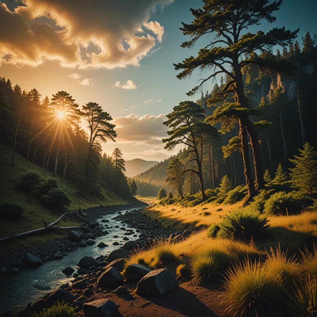 Dramatic Landscape in Cinematic Film Style