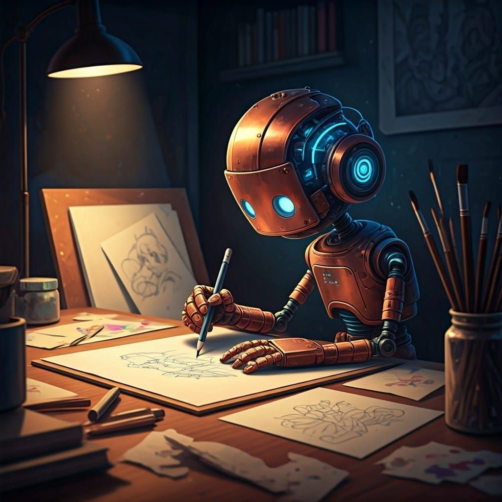 Robotic Artist Captures Whimsical NightCafe Ambiance