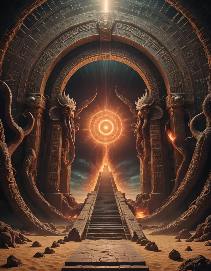 Egyptian Stargate Portal to Hell: Cinematic Film Still