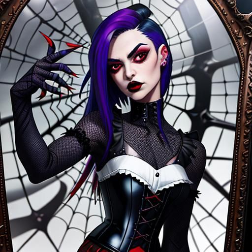 Gothic Teen with Fey Familiar in Professional Photo