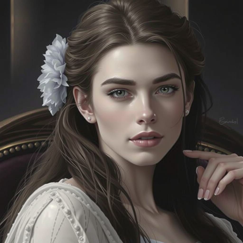 Elegant Princess in Vibrant Hyperrealistic Portrait