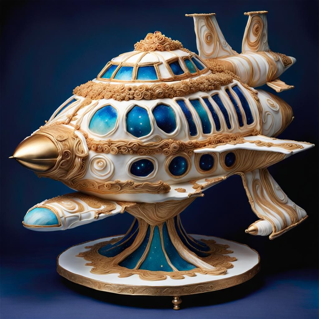 Spaceship Cake Inspired by Wall and Pineaux