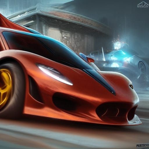Fantastical Supercar Concept Art in 8K Resolution