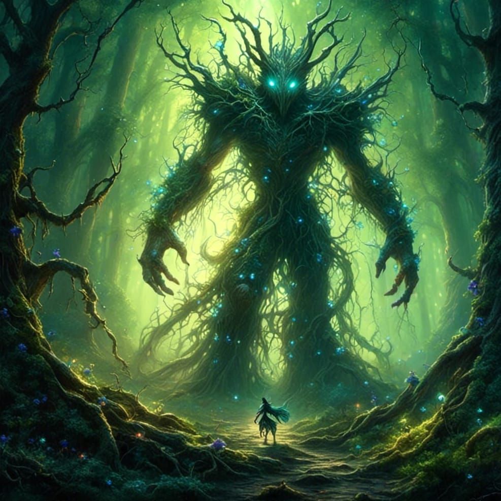 Dark Fairy in Enchanted Forest