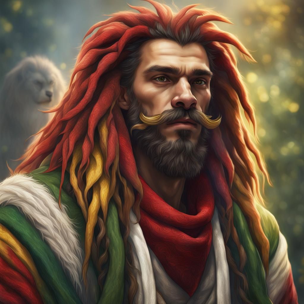 Lion Companion: Detailed Fantasy Matte Painting