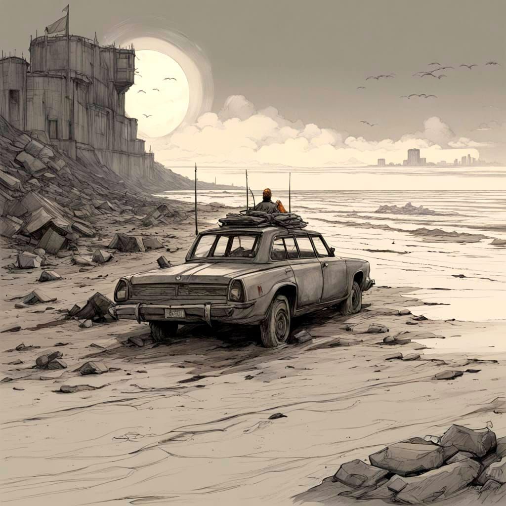 Retrofuturist Post-Apocalyptic Wasteland