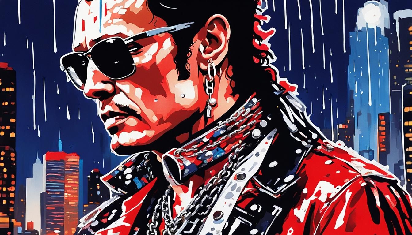 Adam Ant in Pop Art Watercolor Portrait