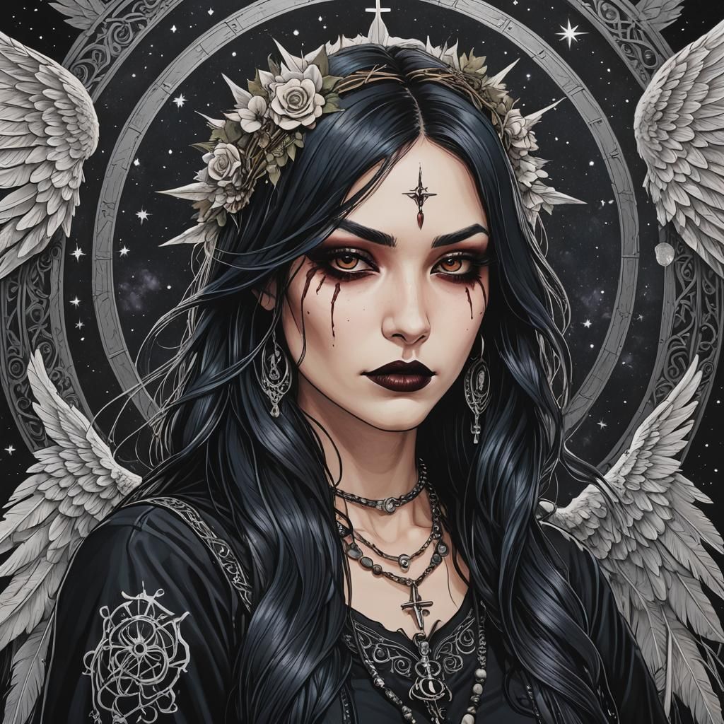 Romantic Metalhead Angel: A Multifaceted Portrait