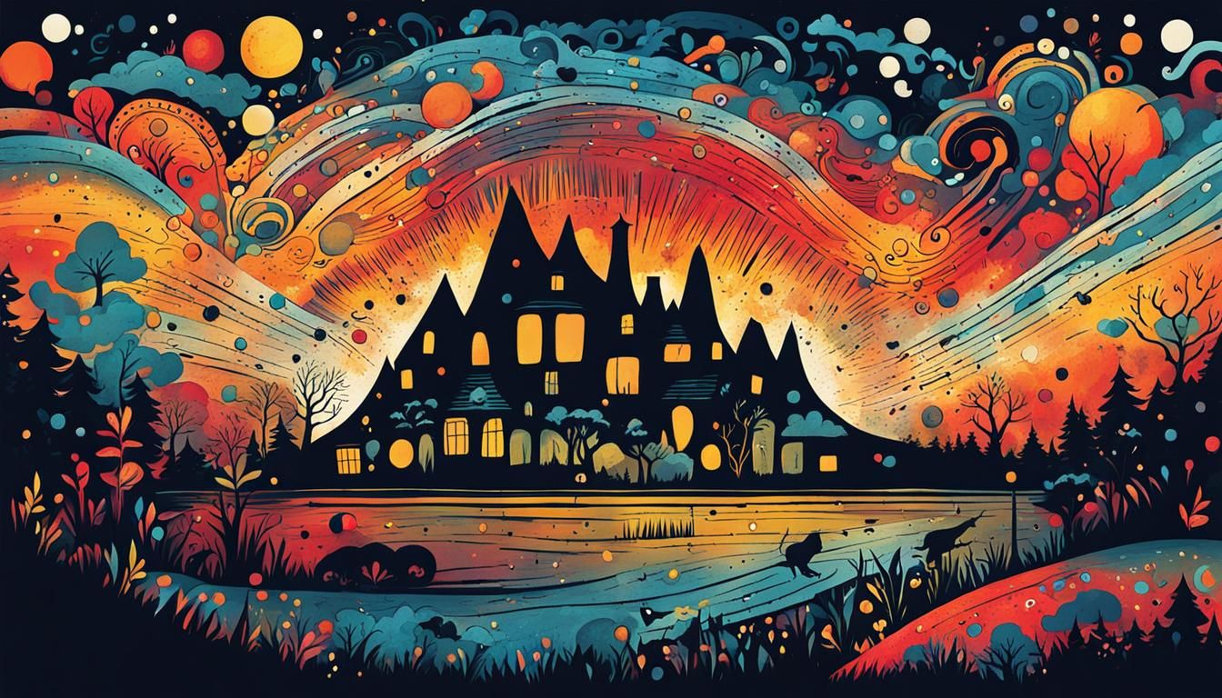 Whimsical Cartoon Poster: Mysterious Creature of Light