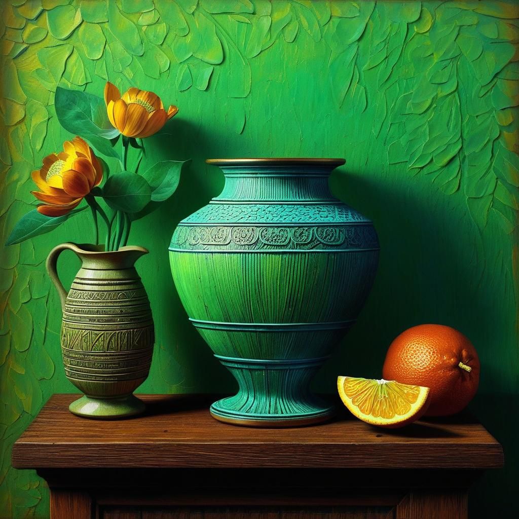 Impressive Still Life Painting in Vibrant Lighting