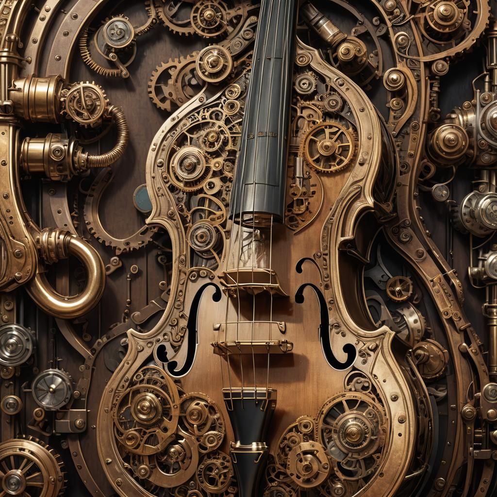Steampunk Double Bass Engine Concept Art