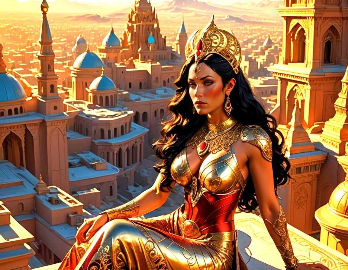 Dejah Thoris: Martian Beauty in Art Deco Style