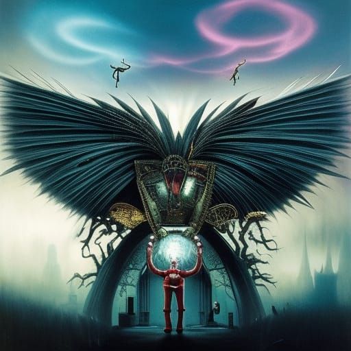 Yakuza Tooth Fairy: Brutalist Dark Academia Concept Art