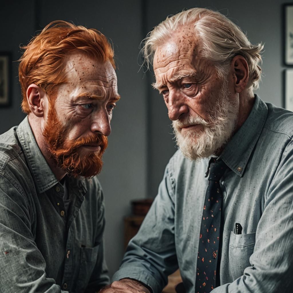 Psychotherapist Comforts Distressed Young Man