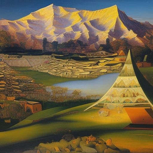 Visceral Surrealist Painting in Expressionist Style