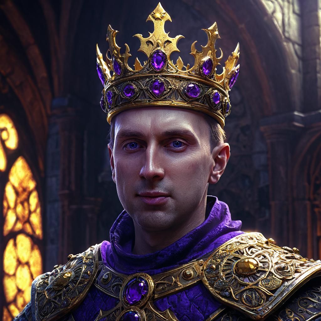 Medieval Royalty in Dark Fantasy Art Style