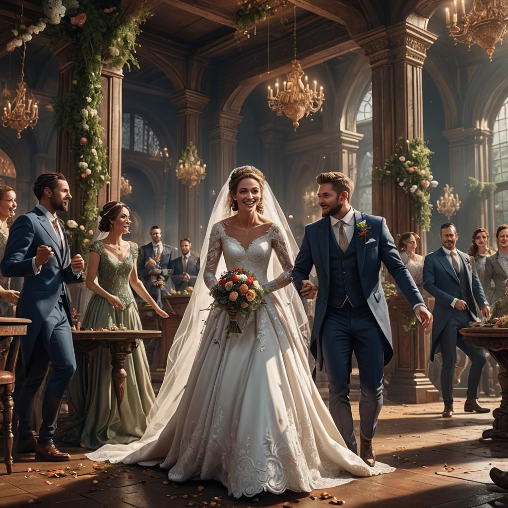 Bride's Discovery: A Fantasy Concept Art Scene