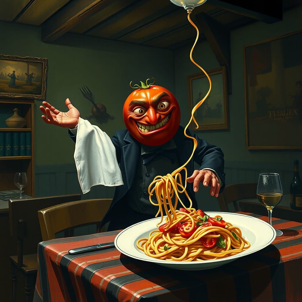 Mysterious Waiter in a Haunted French Tavern