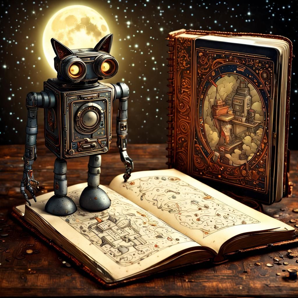 Hyperrealistic Fox with Interwar Period Artifacts