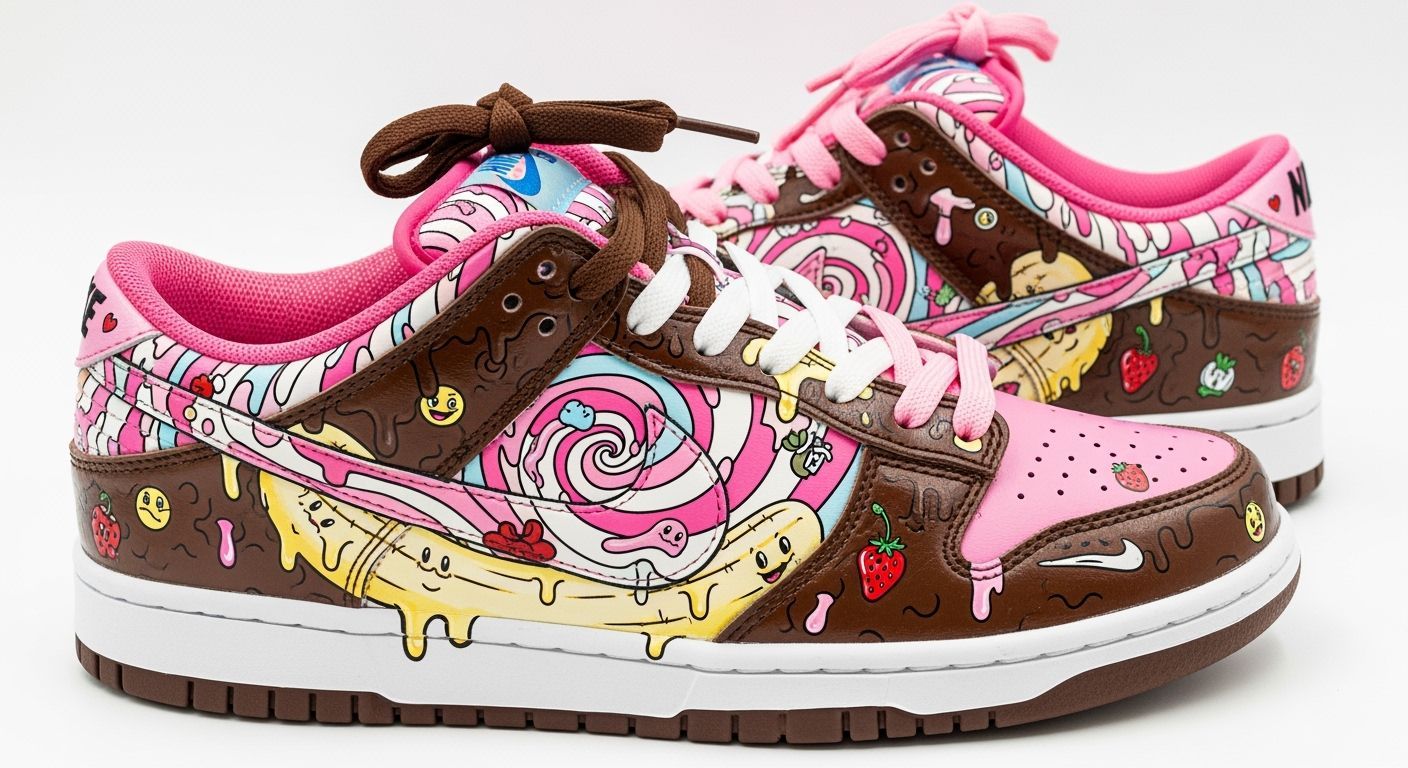 Neapolitan Nike Dunk Low SB Custom Sneakers