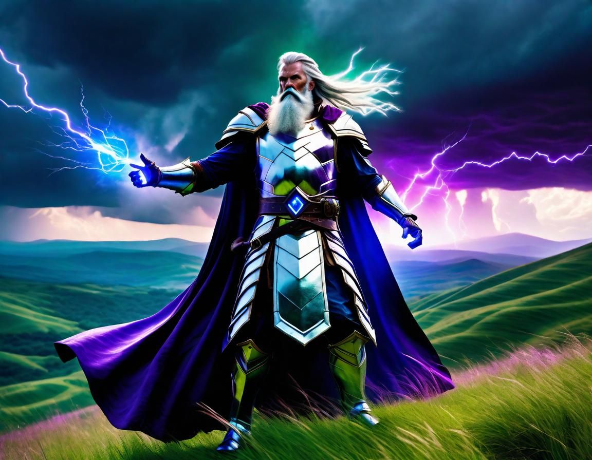 Sorcerer Paladin Summons Storm on Green Hill