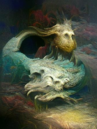 Dragon Sea Hag in Dark Fantasy Style