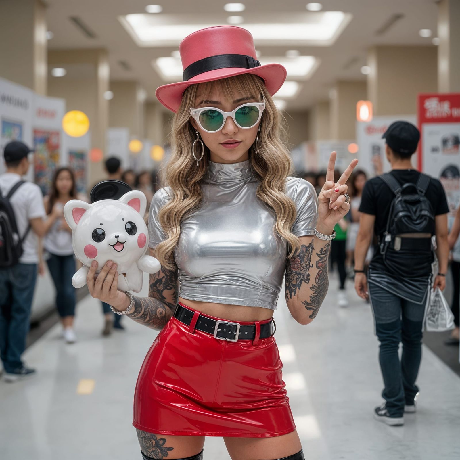 Japanese Woman in Bold Latex Fashion