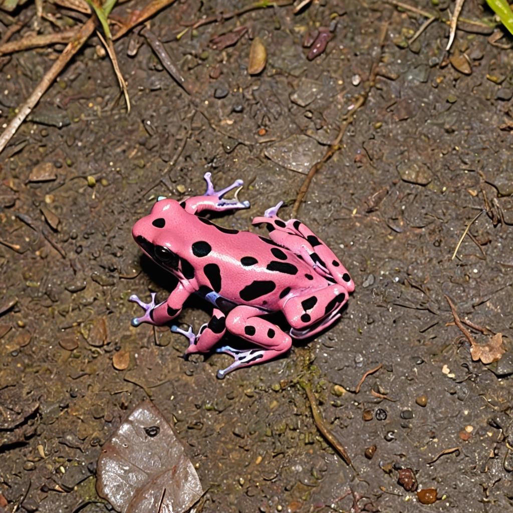 Vibrant Pink Poison Dart Frog
