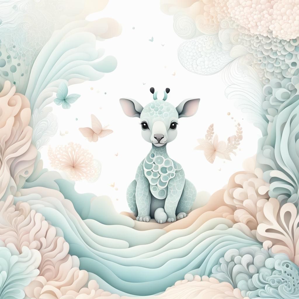 Dreamy Pastel Animal Art for Baby Nursery