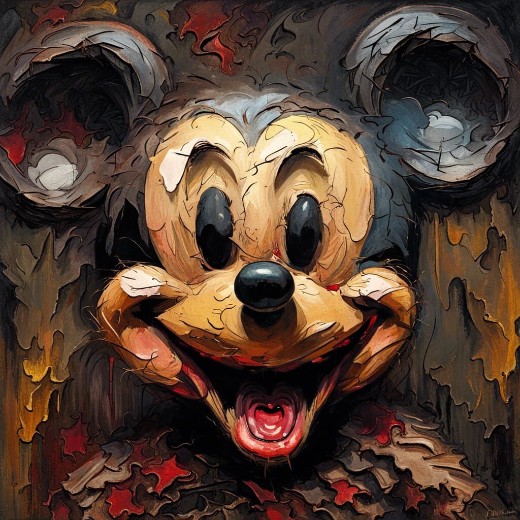 Grotesque Mickey Mouse: Gothic Impressionist Horror