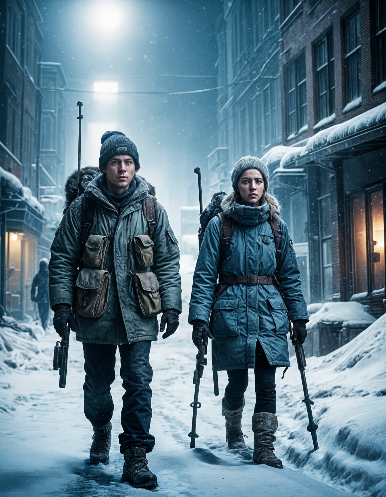 Survivors Trudge Through Abandoned City in Cinematic Post-Ap...