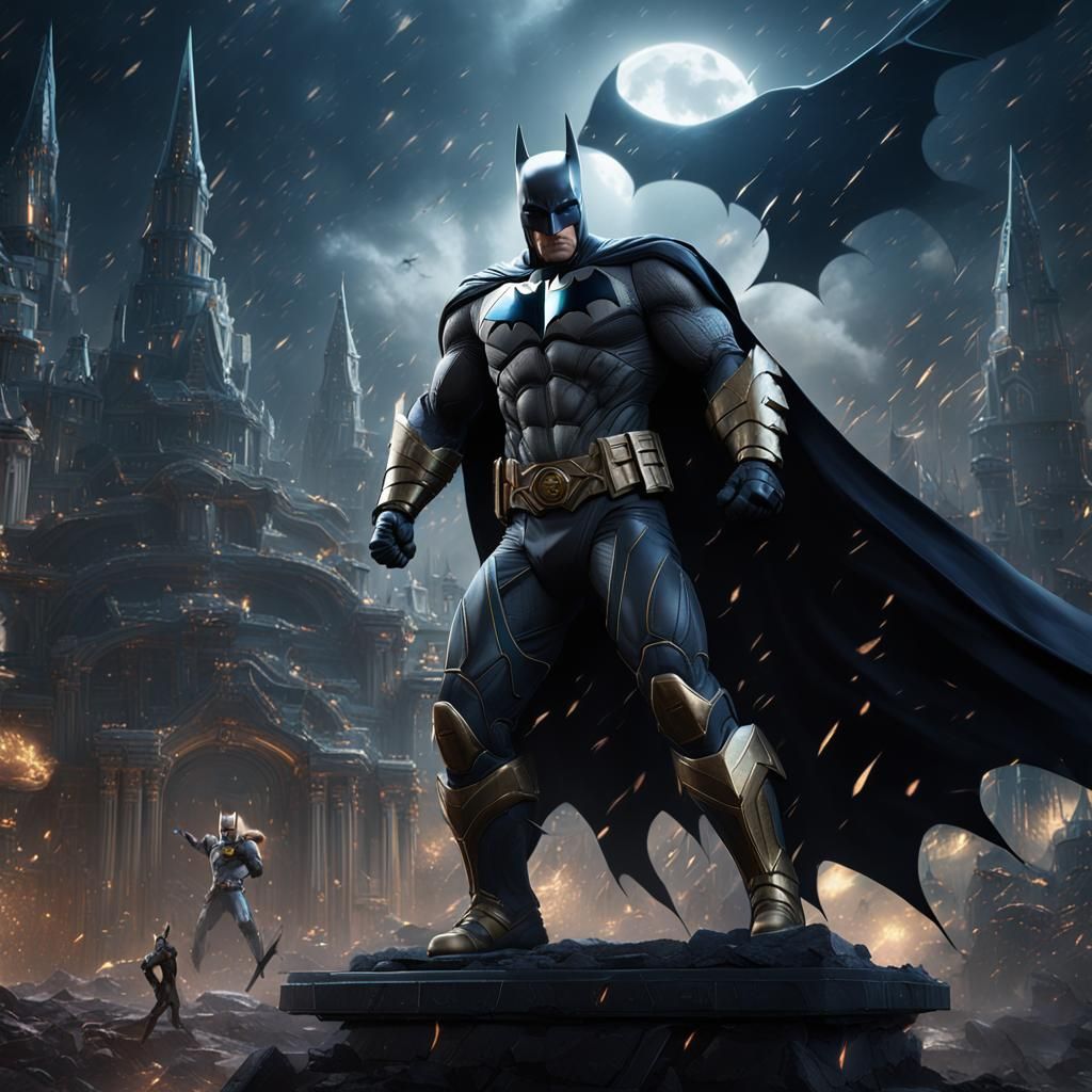 Batman as Thor: Detailed Matte Painting