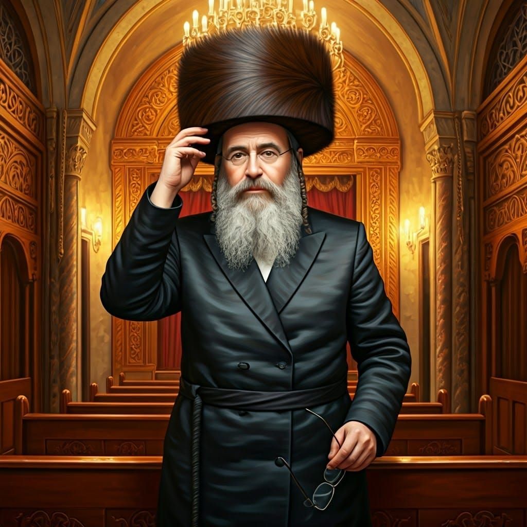 Haredi Man in Jerusalem, Chagall-Inspired