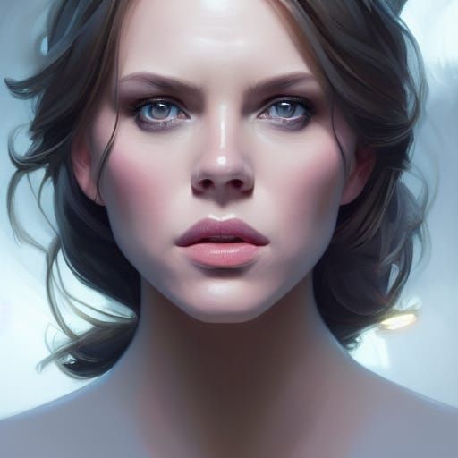 Detailed Portrait of a Woman with Dynamic Lighting
