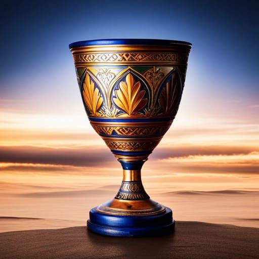 Medieval Chalice with Gold and Enamel in 8K