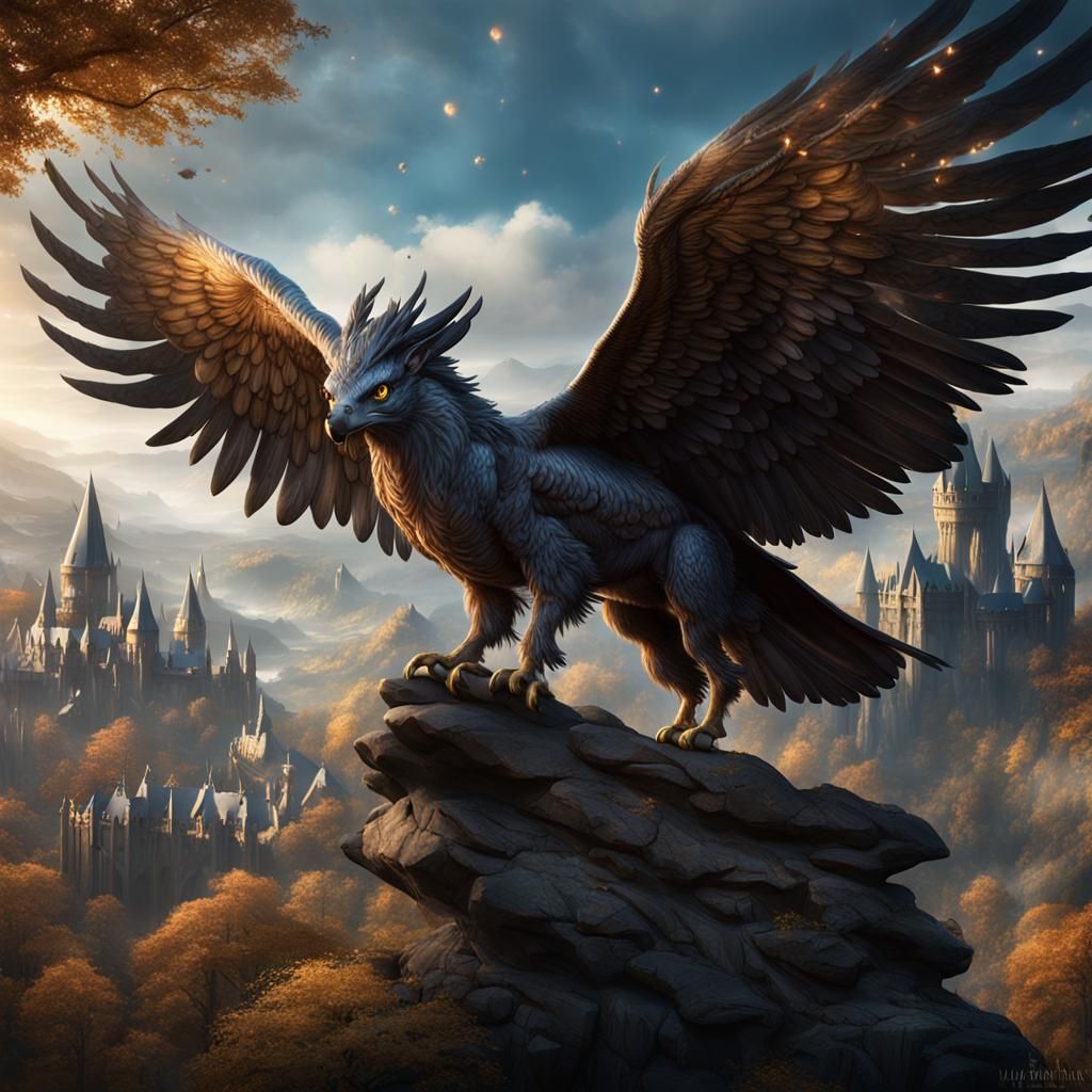 Stunning Magical Hippogriff Fantasy Concept Art