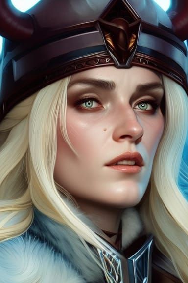 Bestla, Norse Frost Giant, Detailed Digital Portrait