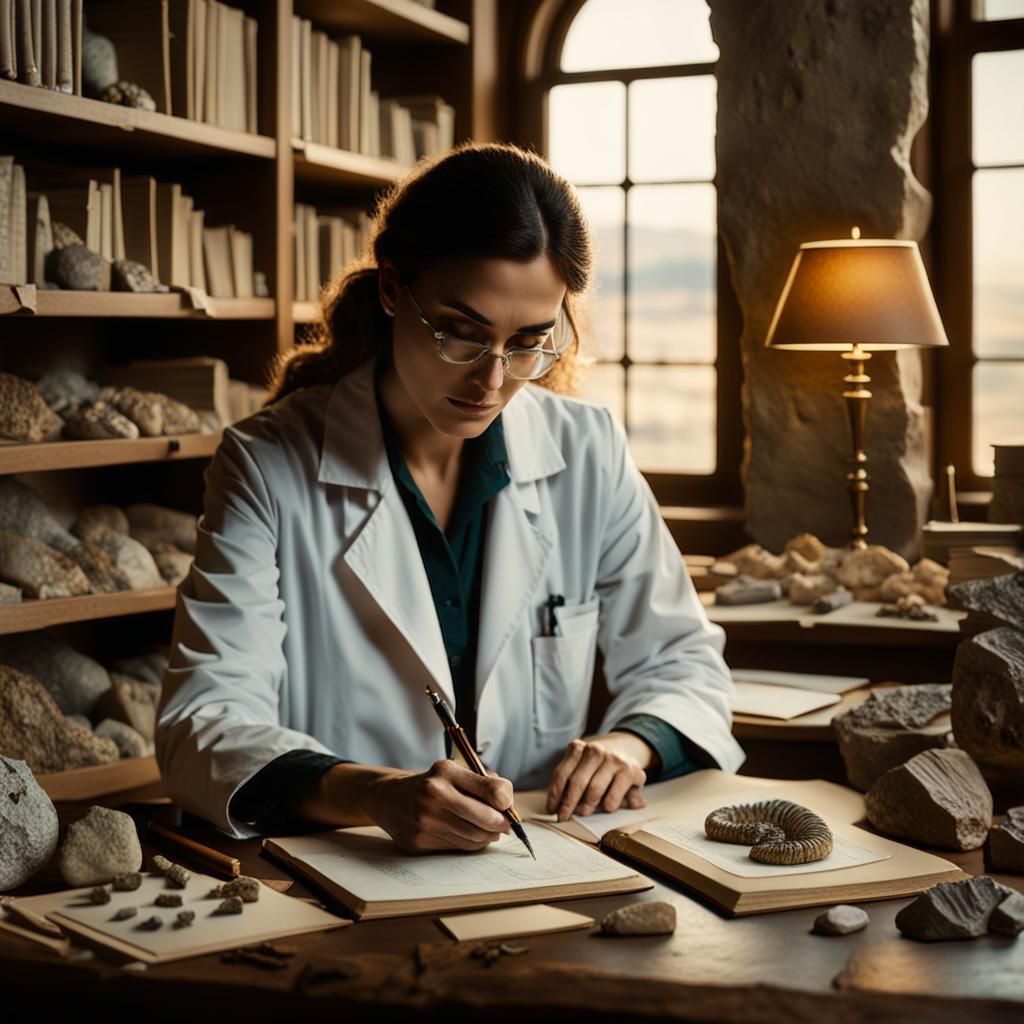 Italian Geologist at Work: Cinematic Film Still