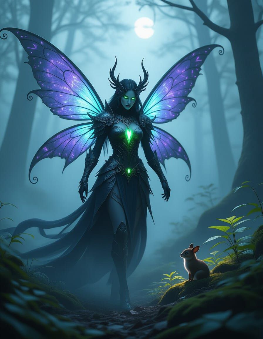 Ethereal Mist Fairy in Neon Armor