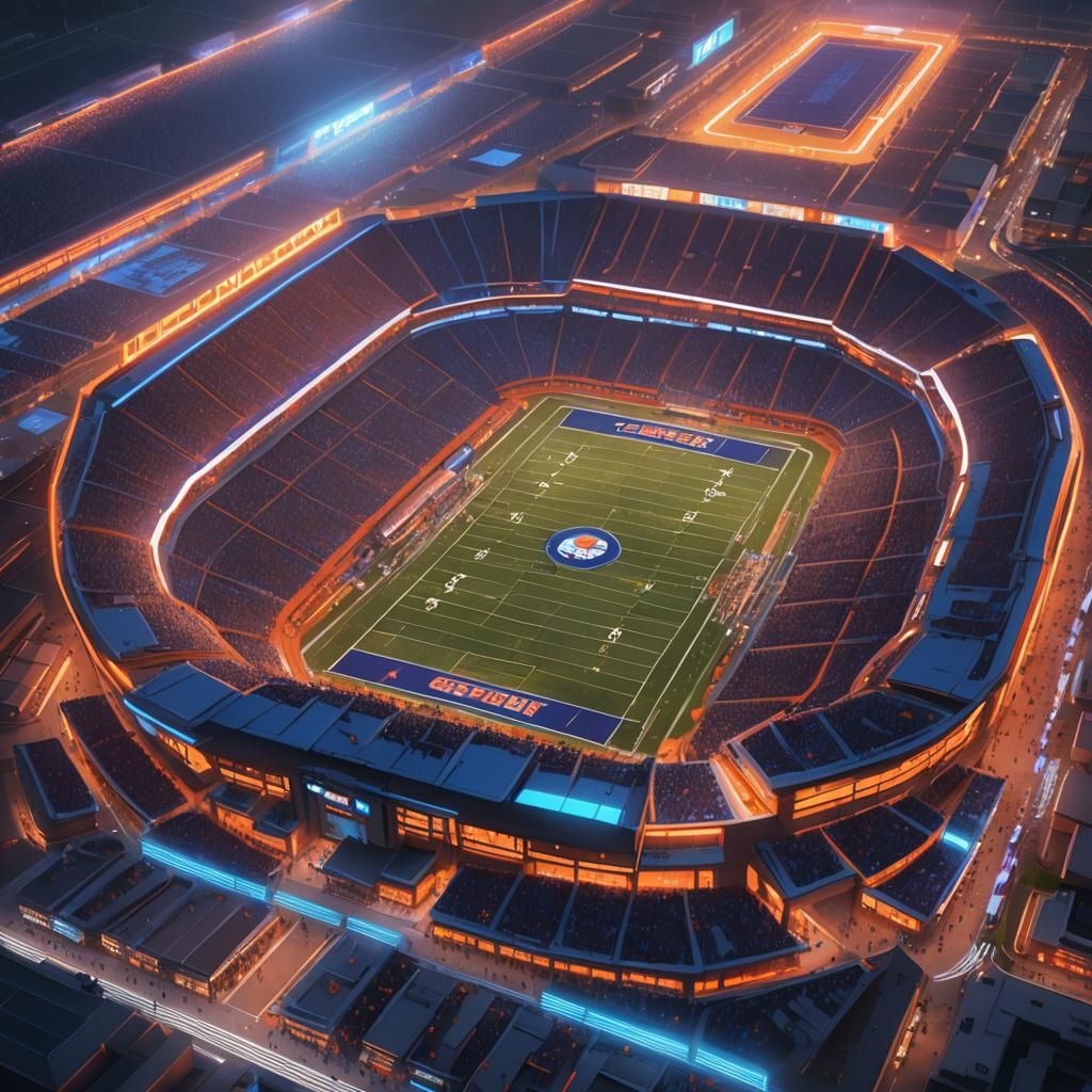 Clemson Stadium in Vibrant 3D Anime Style