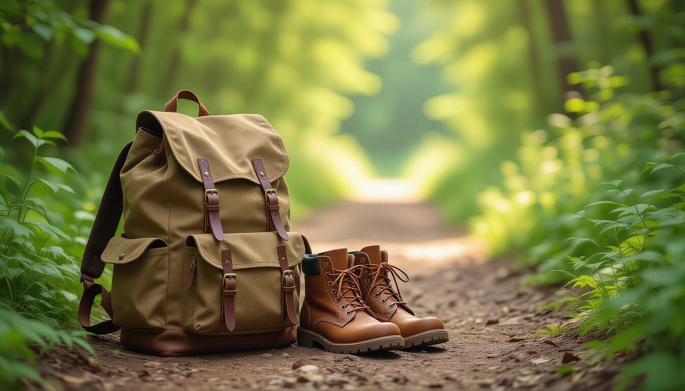 Budget Hiking Gear: Backpack and Boots on Trail