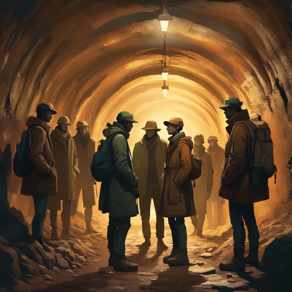Subterranean Tunnel Concept Art in Fauvist Style