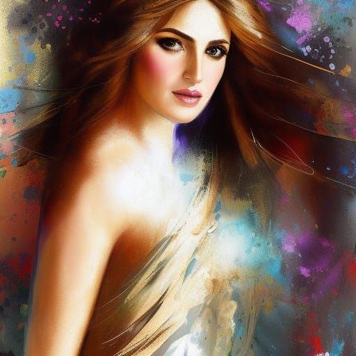 Greek Goddess Portrait in Painterly Speedpaint Style