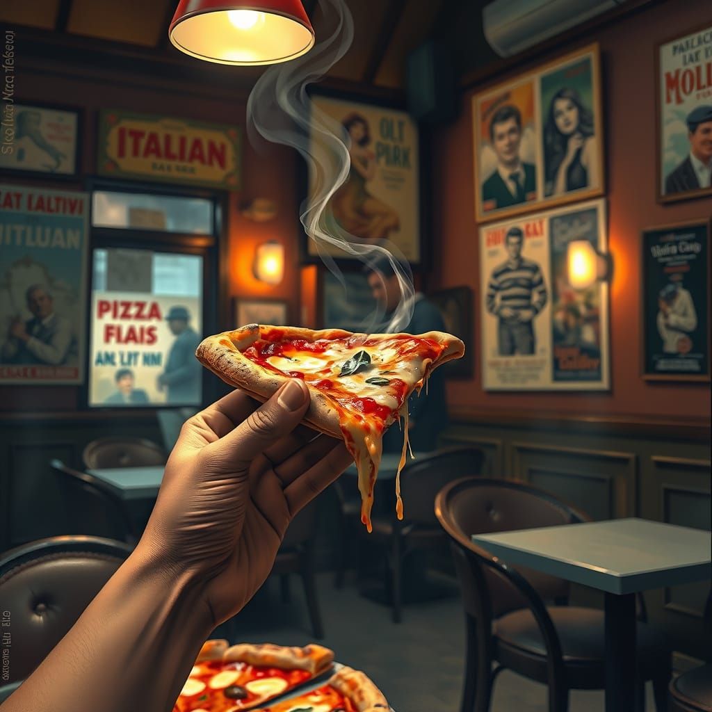 Warm Italian Evening with Steaming Hot Pizza