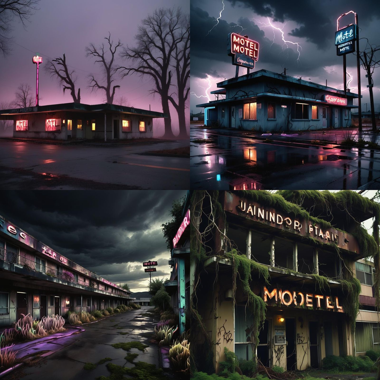 Creepy Haunted Motel in Horror Creepypasta Style