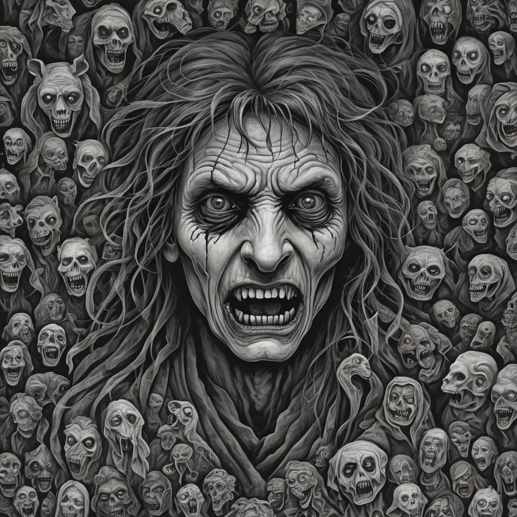 Realistic Fear Personified in Detailed Matte Painting