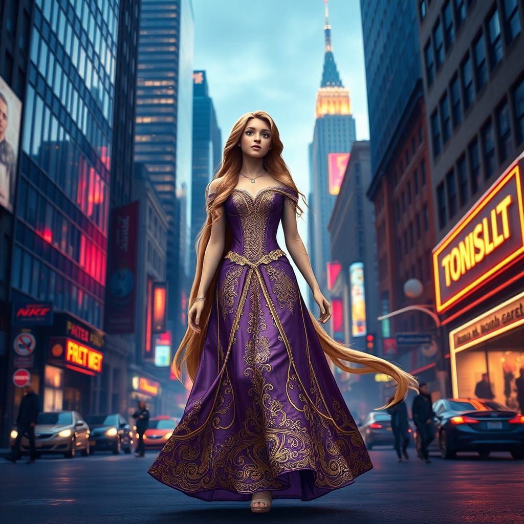 Fantasy Princess Discovers Modern Metropolis in Vibrant City...