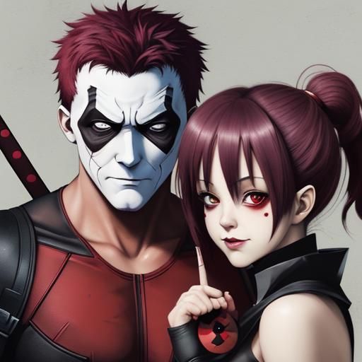 Ryan Reynolds as Deadpool: Anime Caricature